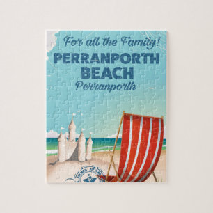 Poster av strandstrandstrand i Vintagen Pussel