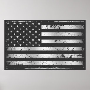Poster av stressad amerikansk Flagga II