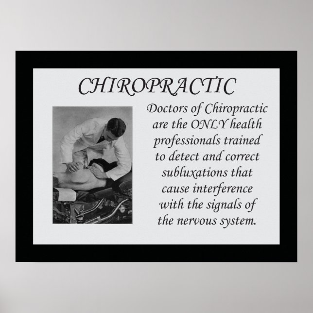 Poster av subluxationsoffert för Chiropraktic-korr (Framsidan)