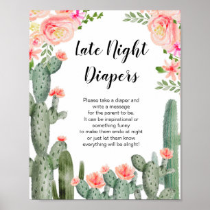 Poster av "Succulent grey late night diaper match"