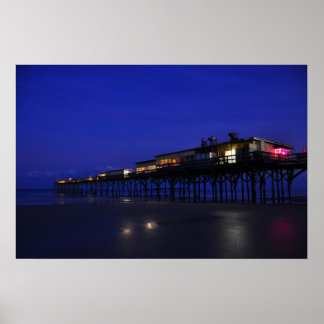 Poster av sunglow Pier Night Stars Daytona Beach