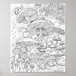 Poster av svampfärgningssida