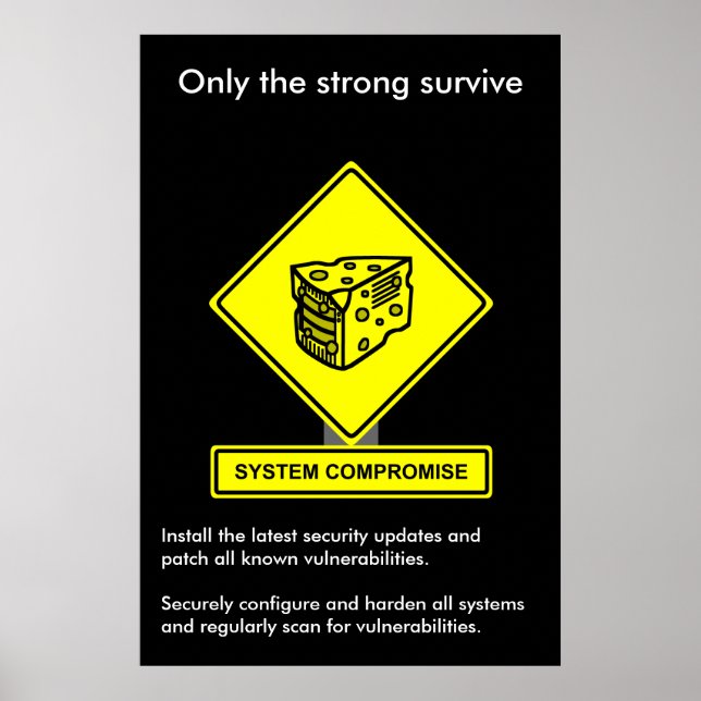 Poster av systemkompromisssäkerhetsmedvetenhet (Framsidan)
