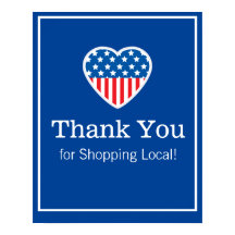 Poster av tack Shopping Local Patriotic