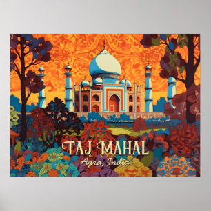 Poster av Taj Mahal Agra India Home Office Wall Ar
