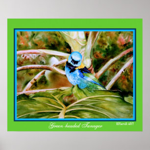 Poster av Tanager Fine Art med grönt