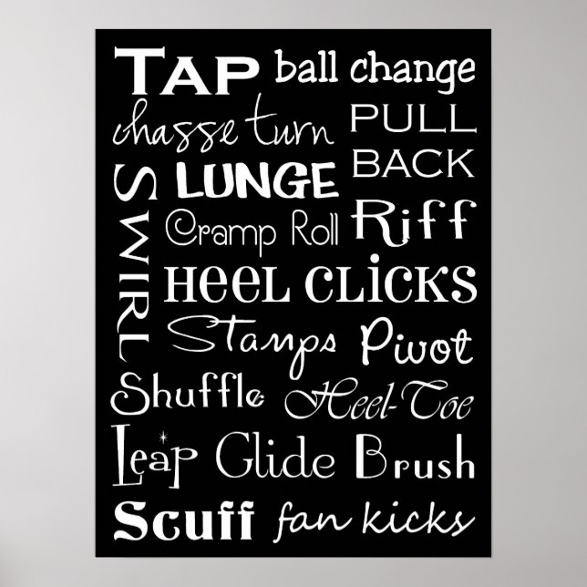 Poster av Tap Dance Tunnelbanan Art (Framsidan)