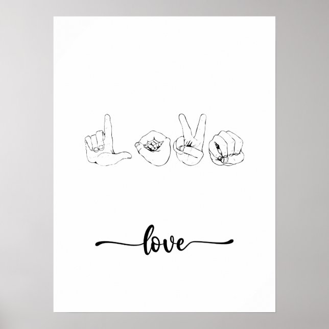 Poster av teckenspråksrad i Kärlek (Framsidan)
