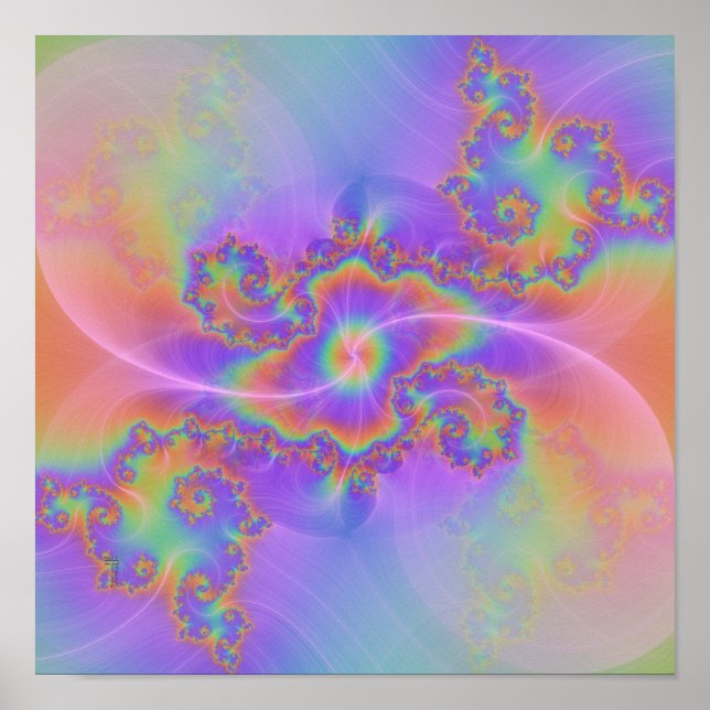 Poster av teckningsutskrift med Barred Spiral (12  (Framsidan)