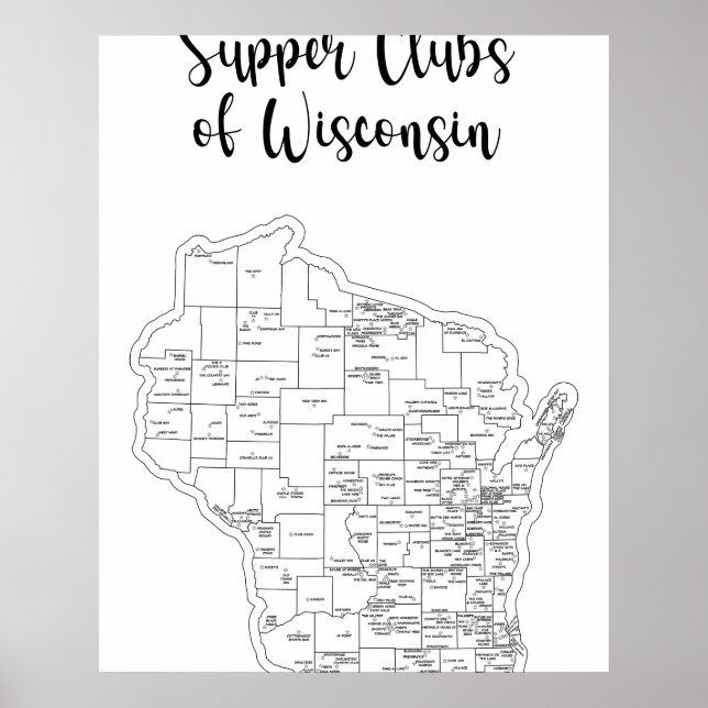 Poster av tema för Klubb av Wisconsin-leverantör (Framsidan)
