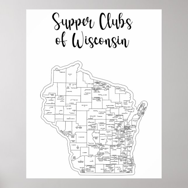 Poster av tema för Klubb av Wisconsin-leverantör (Framsidan)