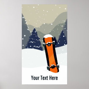 poster av textvinter för anpassningsbar