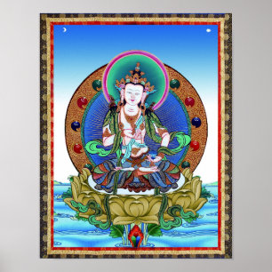 Poster av tibetansk Thangka Vajrasattva Tatto Mand