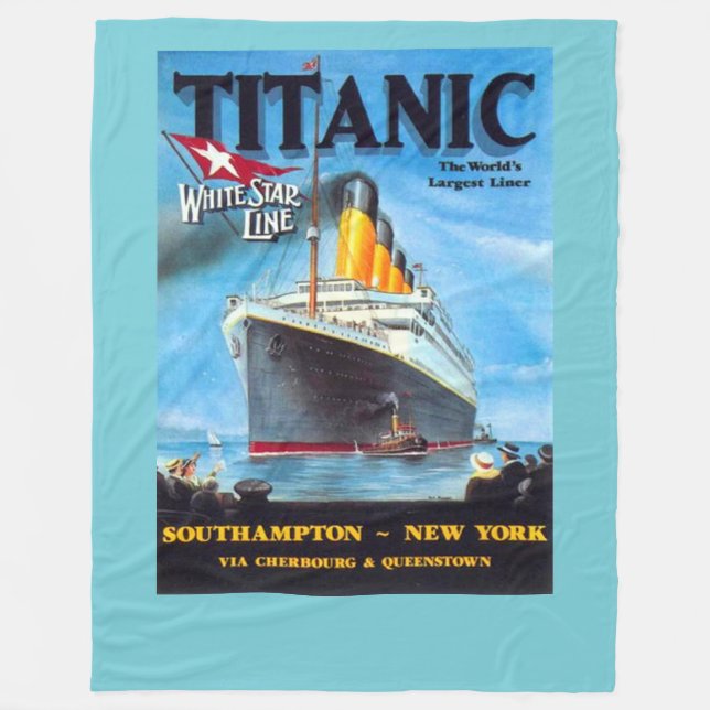 Poster av Titanic Ocean Liner Fleecefilt (Framsidan)