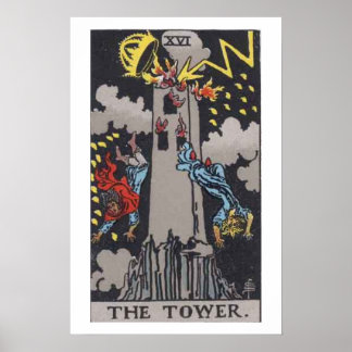 Poster av Torn Tarot Card