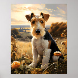 Poster av trådhårfox-terrier