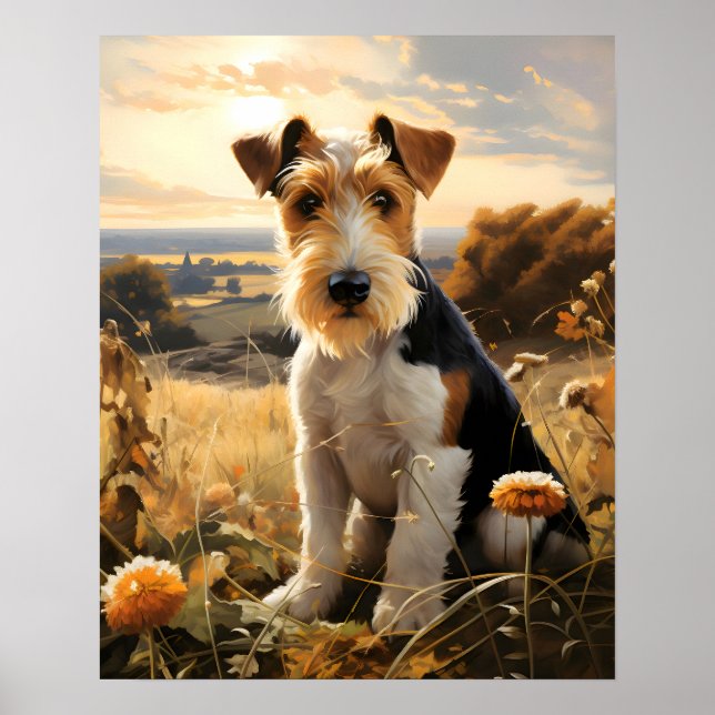 Poster av trådhårfox-terrier (Framsidan)