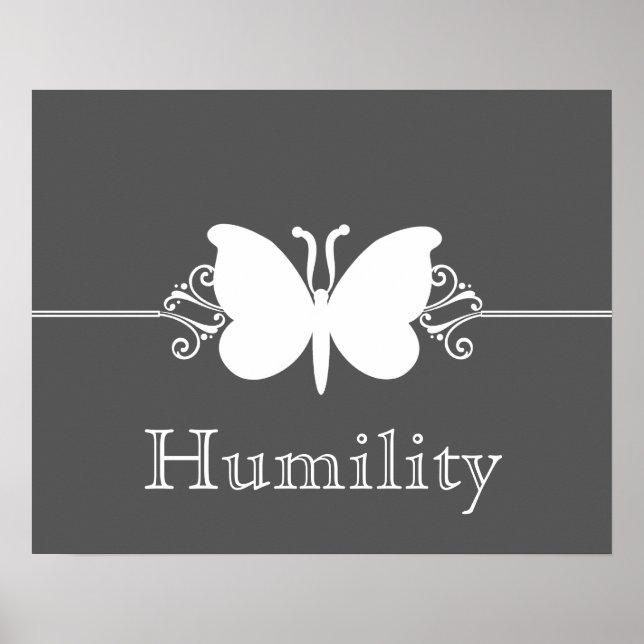 Poster av träkolsfjäril Swirls Virtue (Framsidan)