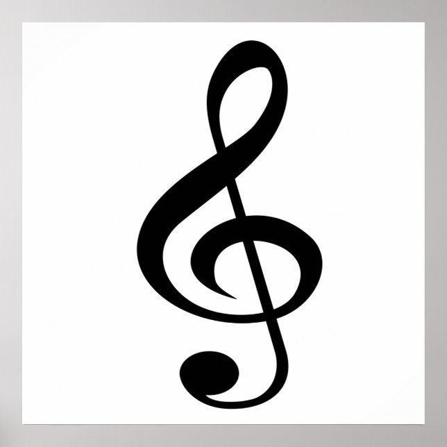 Poster av treble Clef (Framsidan)