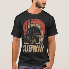 Poster av tunnelbanan i stadstrafik | Retro T Shirt