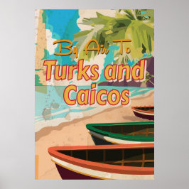 Poster av turkar och Caicos Vintage resor