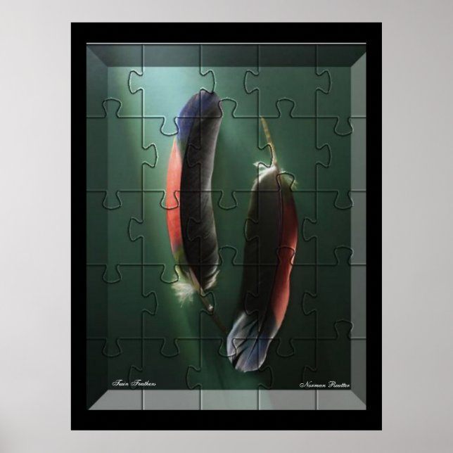 Poster av tvillingfjädrar (Framsidan)