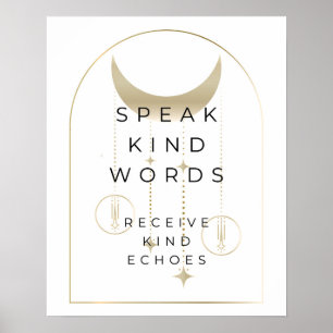 Poster av typen Tala Ord tar emot Kind Echoes - vi