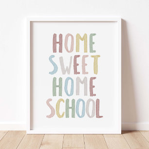 Poster av tyst färg-hemsöt homeschool