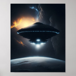 Poster av UFO Poster SCI FI Wall Art Alien
