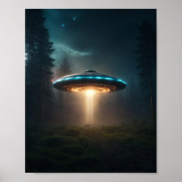 Poster av UFO Poster SCI FI Wall Art Alien