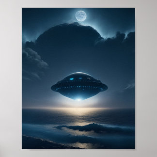 Poster av UFO Poster SCI FI Wall Art Alien