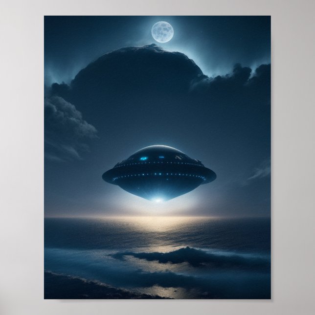 Poster av UFO Poster SCI FI Wall Art Alien (Framsidan)