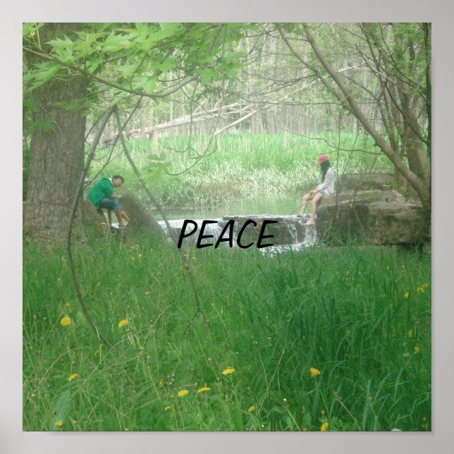 Poster av unga tonåring som fiskar (Framsidan)