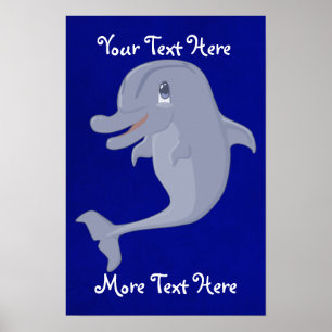 Poster av uppspelningsdelfin