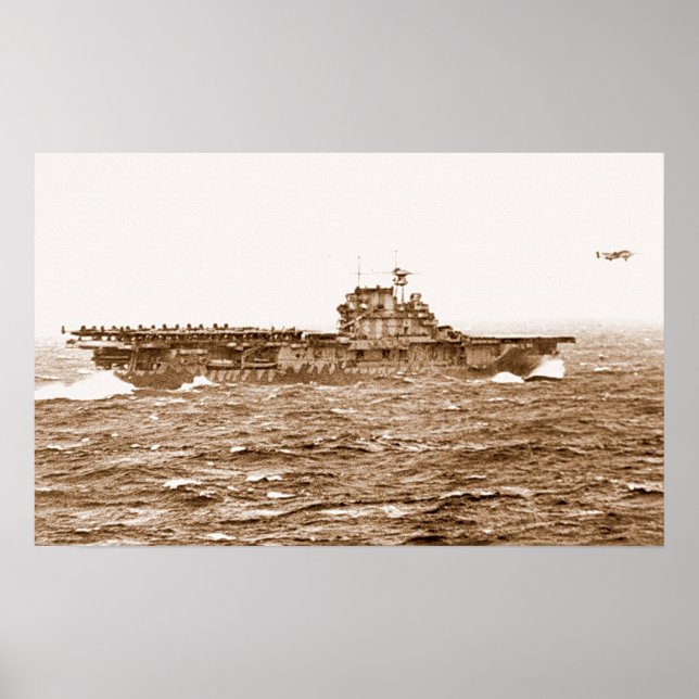 POSTER av upptagning av USS Hornet B-25 (Framsidan)