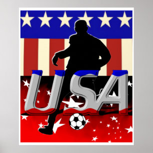 POSTER av USA-fotbollsspelare