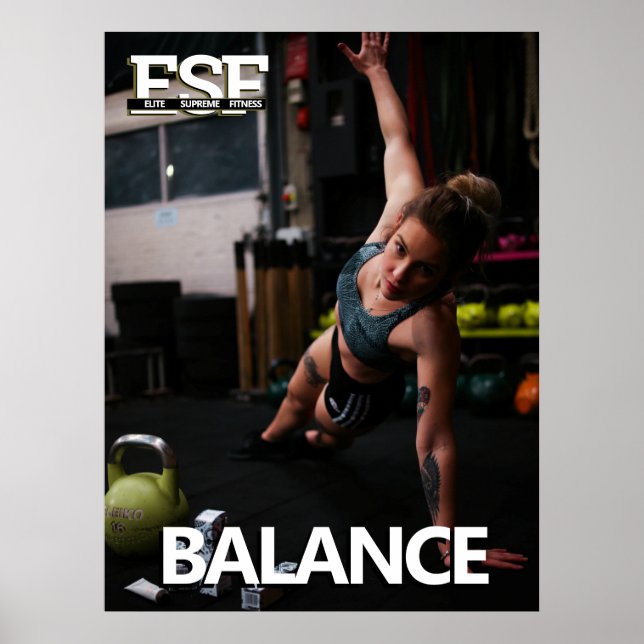 Poster av utbildningsFitness Business Logotyp Bala (Framsidan)