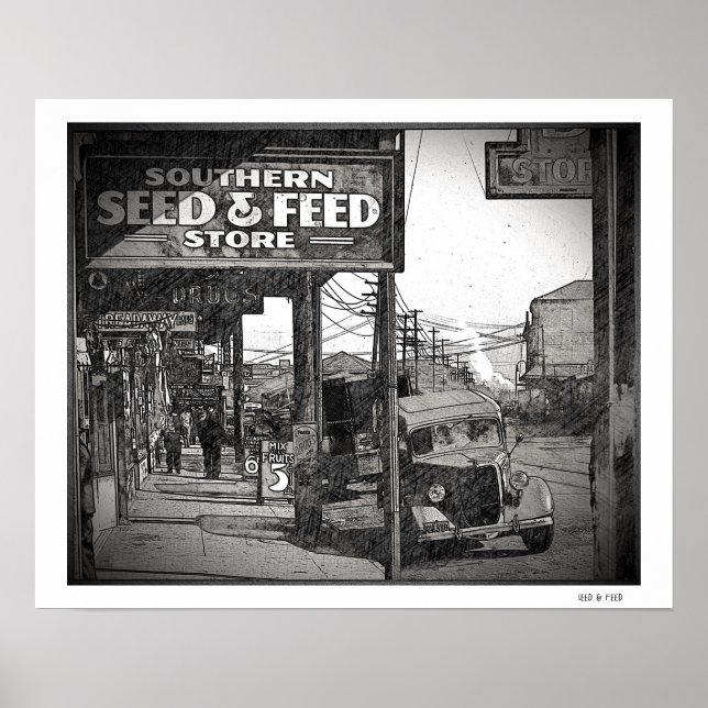 Poster av utsäde och Mata konst (Framsidan)