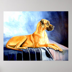 Poster av utskrift av Great dane