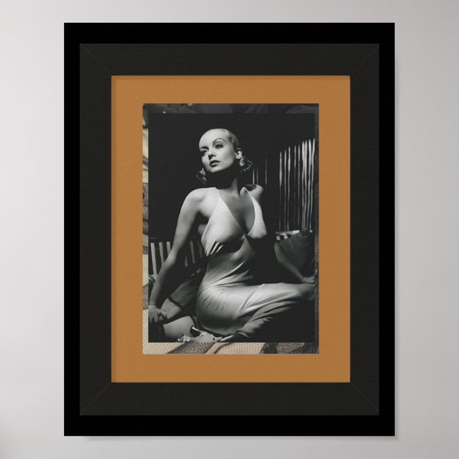 Poster av vacker Carole Lombard (Framsidan)