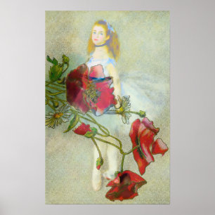 Poster av vacker Victorian Motif/Renoir Ballerina