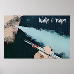 Poster av väckning och förångning Rökning