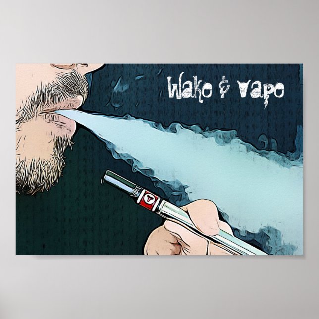 Poster av väckning och förångning Rökning (Framsidan)