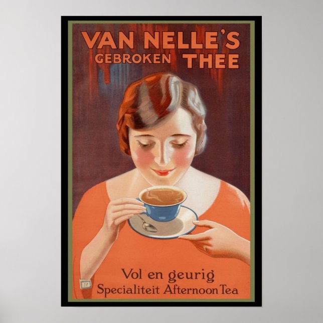 Poster av Van Nelles tea-reklam (Framsidan)