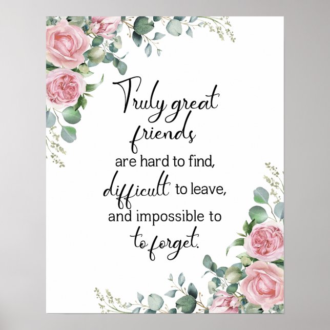 poster av vänskap, citat av sanna vänner, estetisk (Framsidan)