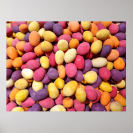 Poster av varmfärgade blandade kaniner