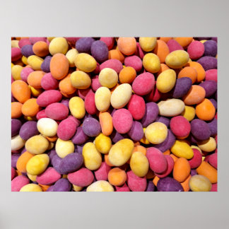 Poster av varmfärgade blandade kaniner