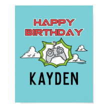 Poster av videospel på födelsedagen