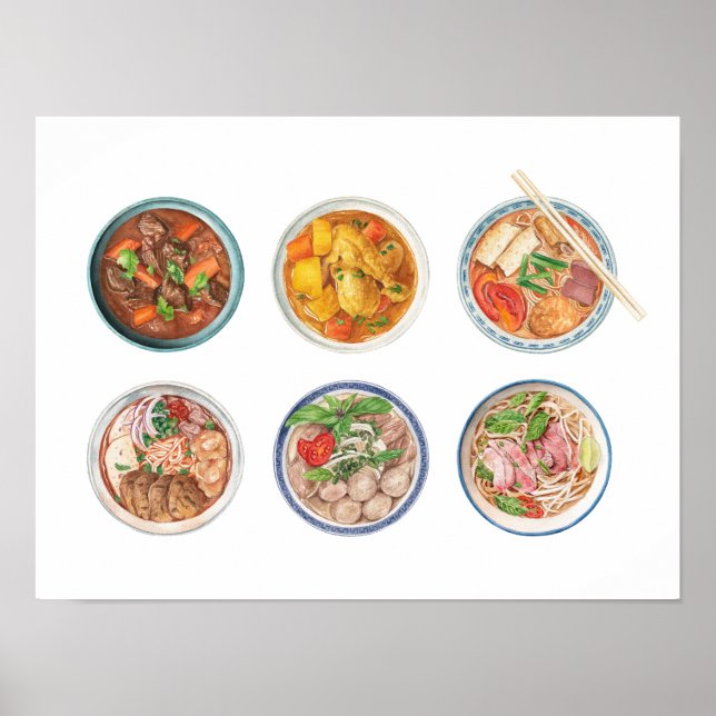 Poster av vietnamesiska noodles (Framsidan)