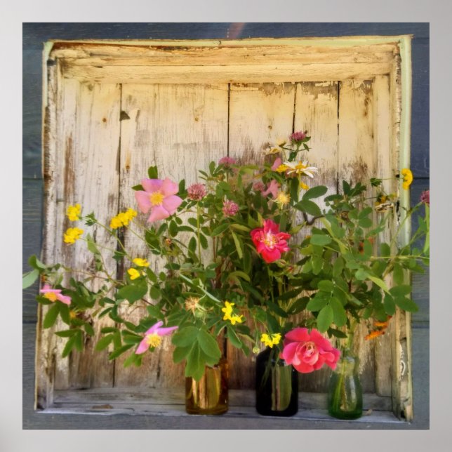 poster av vilda blommor (Framsidan)